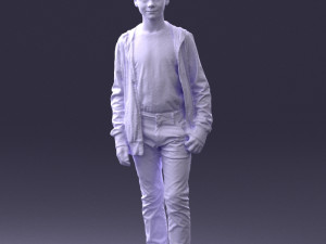 boy in colorful clothes 0069 3d print ready 3D Baskı Modeli