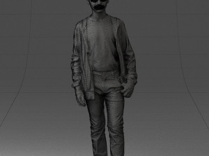 boy in colorful clothes 0069 3d print ready 3D Baskı Modeli