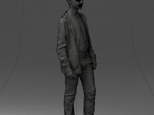 boy in colorful clothes 0069 3d print ready 3D Baskı Modeli