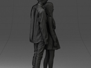 young couple 0068 3d print ready 3Dプリントモデル