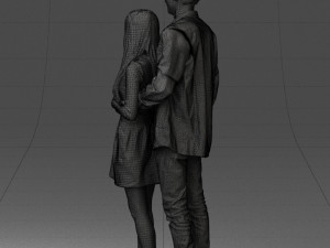 young couple 0068 3d print ready 3Dプリントモデル