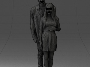 young couple 0068 3d print ready 3Dプリントモデル