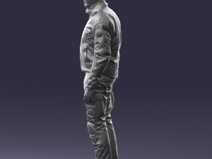 man in motorcycle clothes 0091 Model 3D