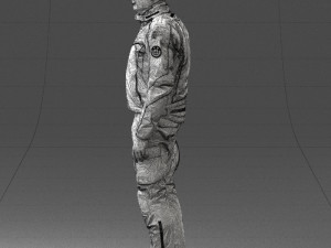 man in motorcycle clothes 0091 Model 3D
