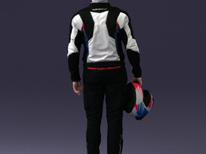 man in motorcycle clothes 0091 3d print ready 3D-Druckmodell