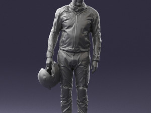 man in motorcycle clothes 0091 3d print ready 3D-Druckmodell