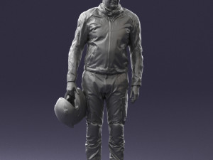 man in motorcycle clothes 0091 3d print ready 3D-Druckmodell