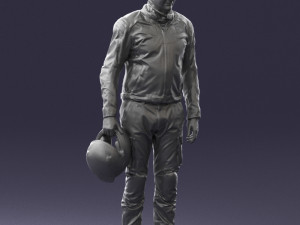 man in motorcycle clothes 0091 3d print ready 3D-Druckmodell