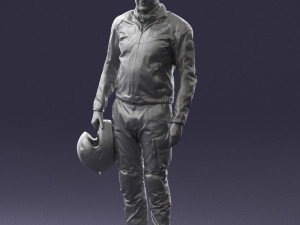 man in motorcycle clothes 0091 3d print ready 3D-Druckmodell