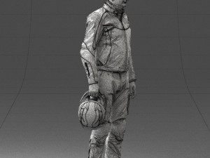 man in motorcycle clothes 0091 3d print ready 3D-Druckmodell