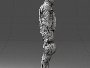 man in motorcycle clothes 0091 3d print ready 3D-Druckmodell