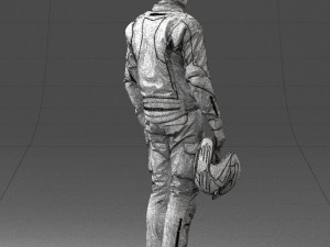 man in motorcycle clothes 0091 3d print ready 3D-Druckmodell