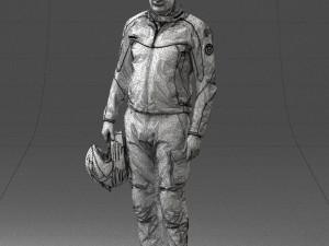 man in motorcycle clothes 0091 3d print ready 3D-Druckmodell