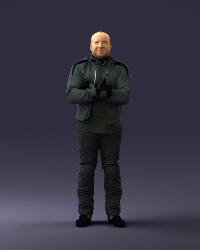 man in motorcycle clothes 0092 Modello 3D .c4d .max .obj .3ds .fbx .stl .blend 