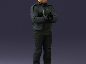 man in motorcycle clothes 0092 Modello 3D