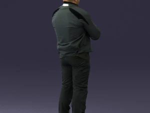 000426 Biker Male Character Arms Crossed Pose 3D Scan 3D Model