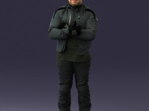 man in motorcycle clothes 0092 Modello 3D