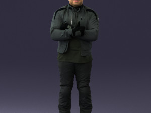 man in motorcycle clothes 0092 Modello 3D