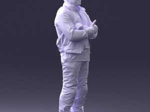 man in motorcycle clothes 0092 Modello 3D