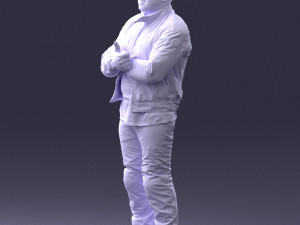 man in motorcycle clothes 0092 Modello 3D