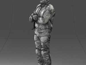 man in motorcycle clothes 0092 Modello 3D