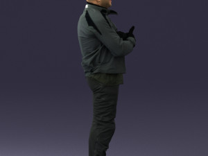 man in motorcycle clothes 0092 3d print ready Modelo de Impressão 3D