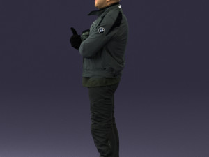 man in motorcycle clothes 0092 3d print ready Modelo de Impressão 3D