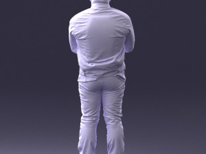 man in motorcycle clothes 0092 3d print ready Modelo de Impressão 3D