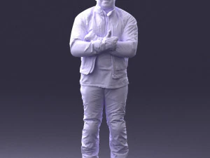 000426 Biker Male Character Arms Crossed Pose 3D Scan 3dp 3D Print Model