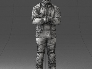 man in motorcycle clothes 0092 3d print ready Modelo de Impressão 3D