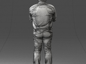 man in motorcycle clothes 0092 3d print ready Modelo de Impressão 3D