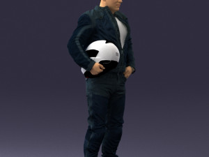 man in motorcycle clothes 0093 3d print ready 3D-printmodel