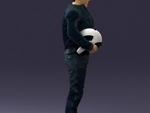 man in motorcycle clothes 0093 3d print ready 3D-printmodel