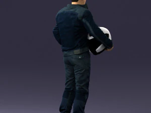 Man in motorcycle clothes 0093 3d print ready 3D Print Model