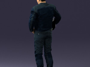 man in motorcycle clothes 0093 3d print ready 3D-printmodel