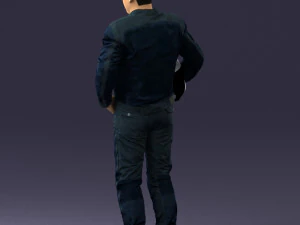 Man in motorcycle clothes 0093 3d print ready 3D Print Model