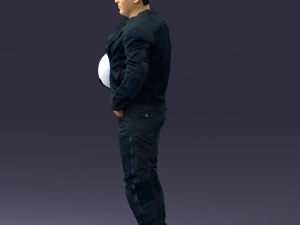 Man in motorcycle clothes 0093 3d print ready 3D Print Model