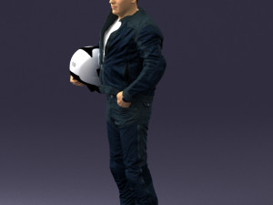 man in motorcycle clothes 0093 3d print ready 3D-printmodel
