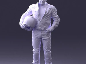 Man in motorcycle clothes 0093 3d print ready 3D Print Model