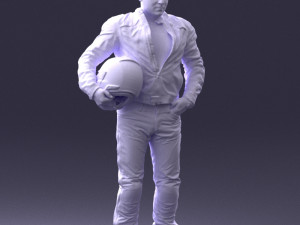 man in motorcycle clothes 0093 3d print ready 3D-printmodel