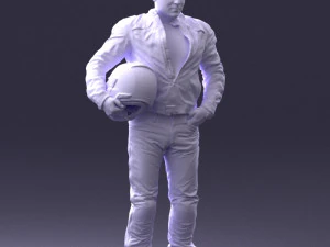 Man in motorcycle clothes 0093 3d print ready 3D Print Model