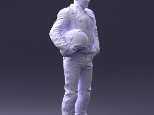 man in motorcycle clothes 0093 3d print ready 3D-printmodel
