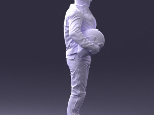 man in motorcycle clothes 0093 3d print ready 3D-printmodel