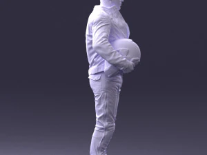 Man in motorcycle clothes 0093 3d print ready 3D Print Model