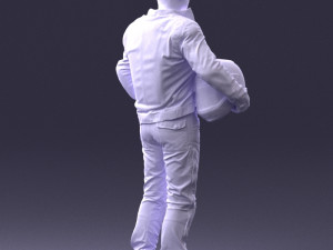man in motorcycle clothes 0093 3d print ready 3D-printmodel
