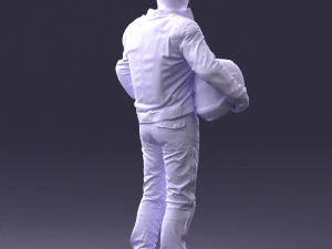 Man in motorcycle clothes 0093 3d print ready 3D Print Model