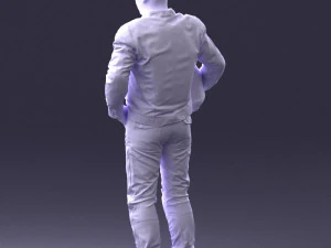 Man in motorcycle clothes 0093 3d print ready 3D Print Model