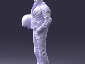 man in motorcycle clothes 0093 3d print ready 3D-printmodel