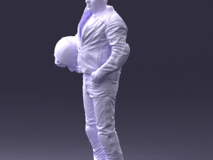 Man in motorcycle clothes 0093 3d print ready 3D Print Model