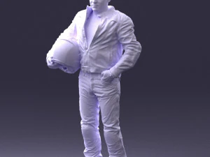 Man in motorcycle clothes 0093 3d print ready 3D Print Model
